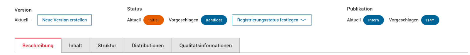 Ansicht Auswahl Status I14Y